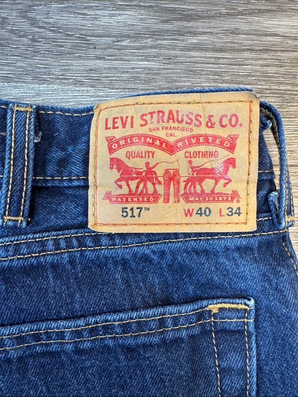 Levi's Dark Blue Bootcut Jeans 517 W40 L34